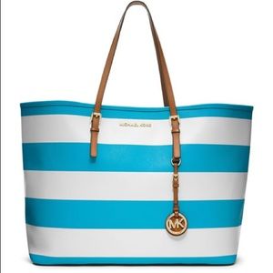 Michael Kors Medium Jet Set Summer Blue Bag